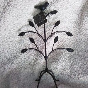 Black bird tree jewelry holder